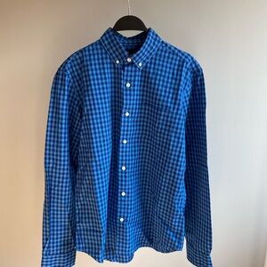 Share Gap Men s Blue Plaid Pattern Shirt Size M